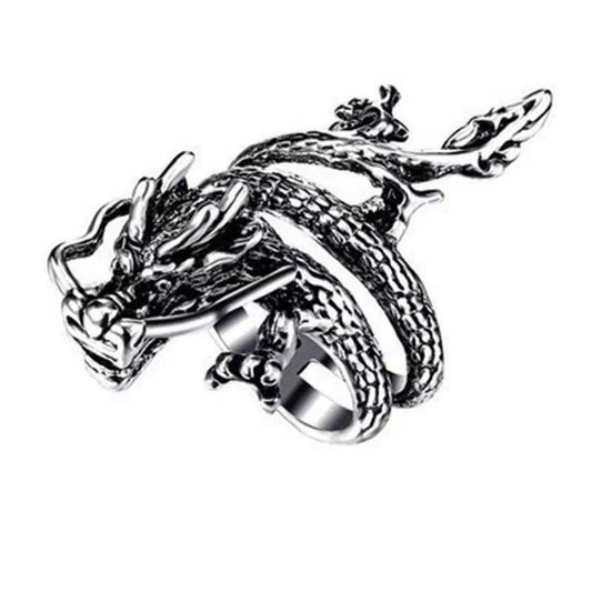 8 Pieces/Set Vintage Animal Open Rings โ Dragon, Snake, Octopus & Eagle Claw Punk Accessories for Men