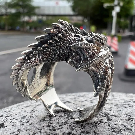 Gothic Punk Dragon Wing Rings โ Adjustable Vintage Jewelry for Men & Women