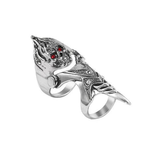 Exaggerated Vintage Dragon Knuckle Ring โ Gothic Statement Jewelry for Bold Men
