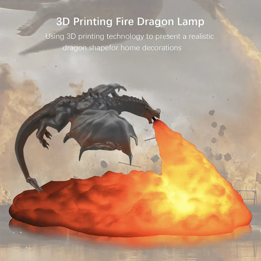 3D Printed Fire Dragon LED Light